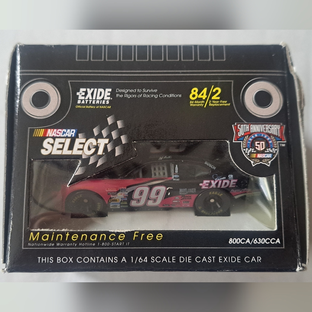 Exide NASCAR Select Die Cast Car 50th Anniversary